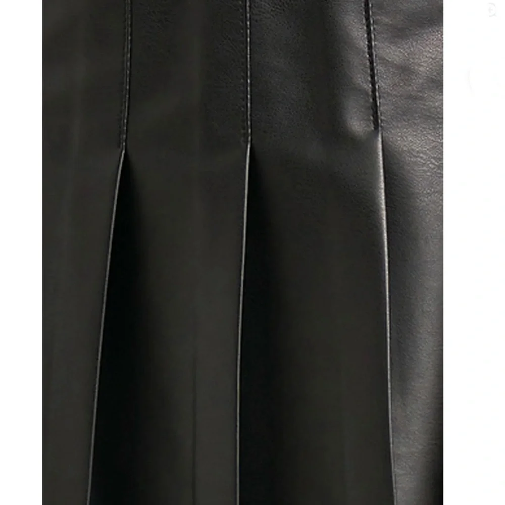 Girls Justice x Snoopy Pleated Faux Leather Skirt Size XLP